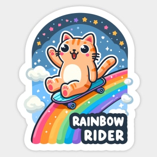 Rainbow Rider: Sliding Kitty! Sticker